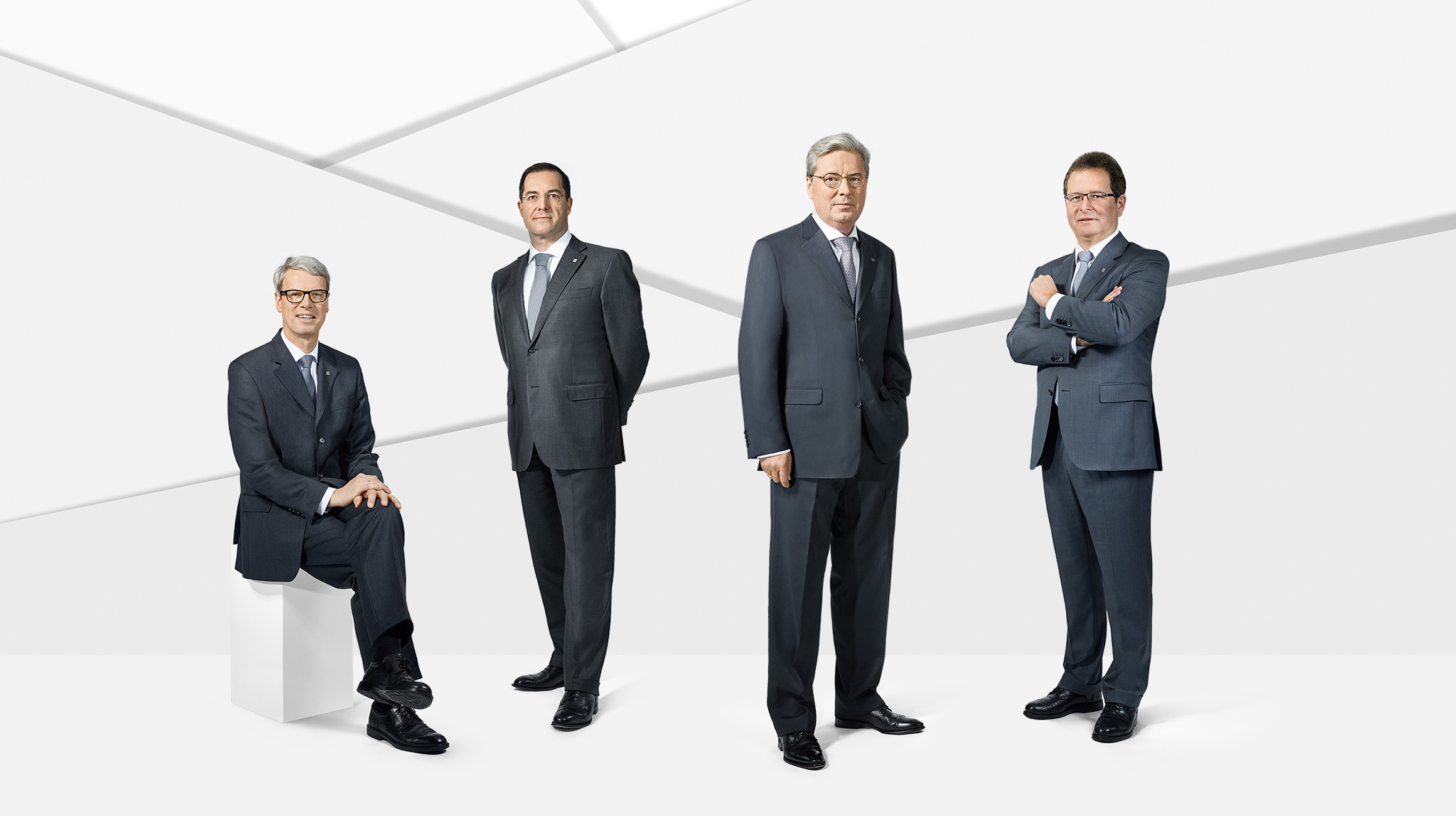 The Executive Committee: Mathias Lütgendorf, Patrick Jany (CFO), Hariolf Kottmann (CEO), Christian Kohlpaintner (from left to right) (photo)