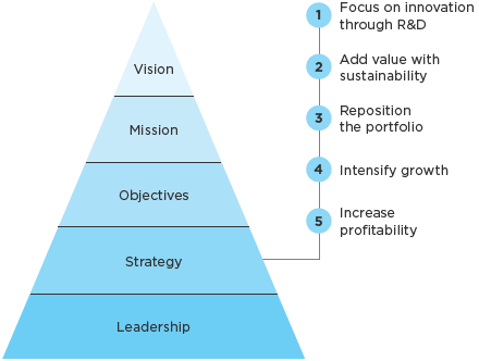 Clearly derived strategy based on a leadership culture (graphic)